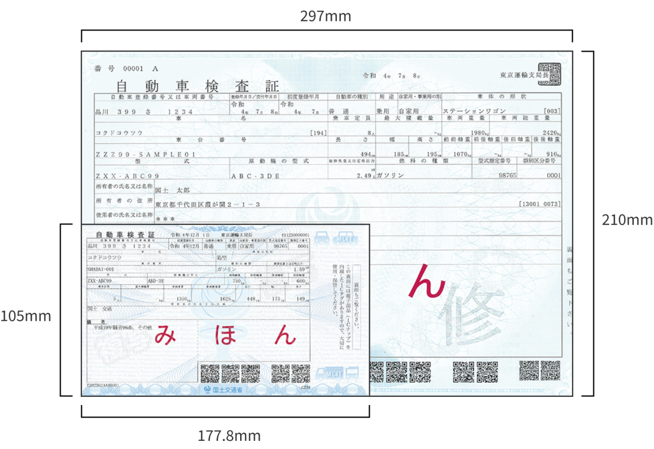 車検証みほん